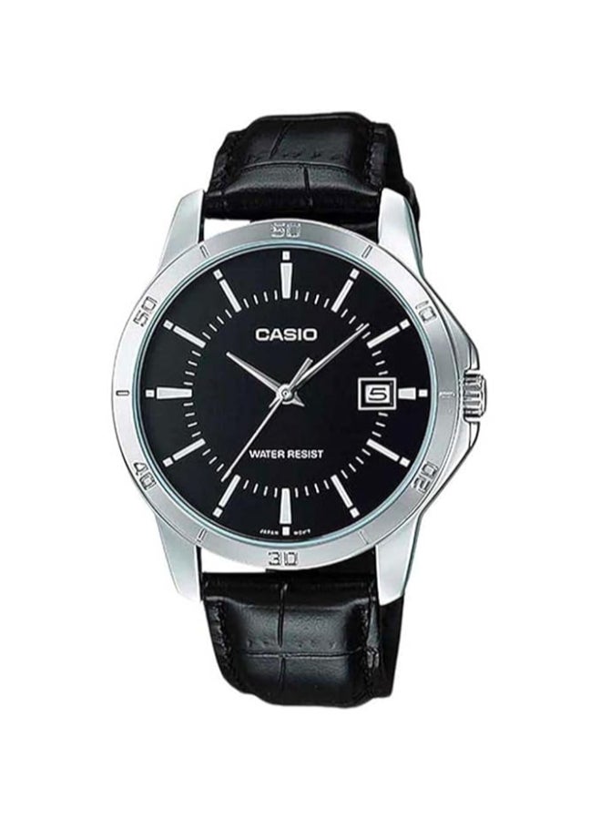 كاسيو ساعة يد جلدية للرجال تناظرية -- - . مم - Image 2